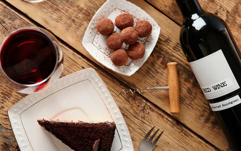 Postres que combinan con vino tinto