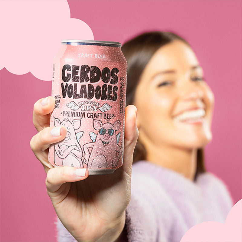 Cerveza Cerdos Voladores Session Ipa Lata 330ml