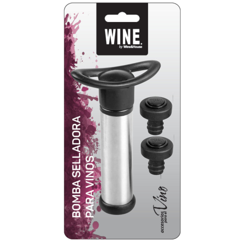 Bomba de Vino con 2 Tapones - Descorcha Chile