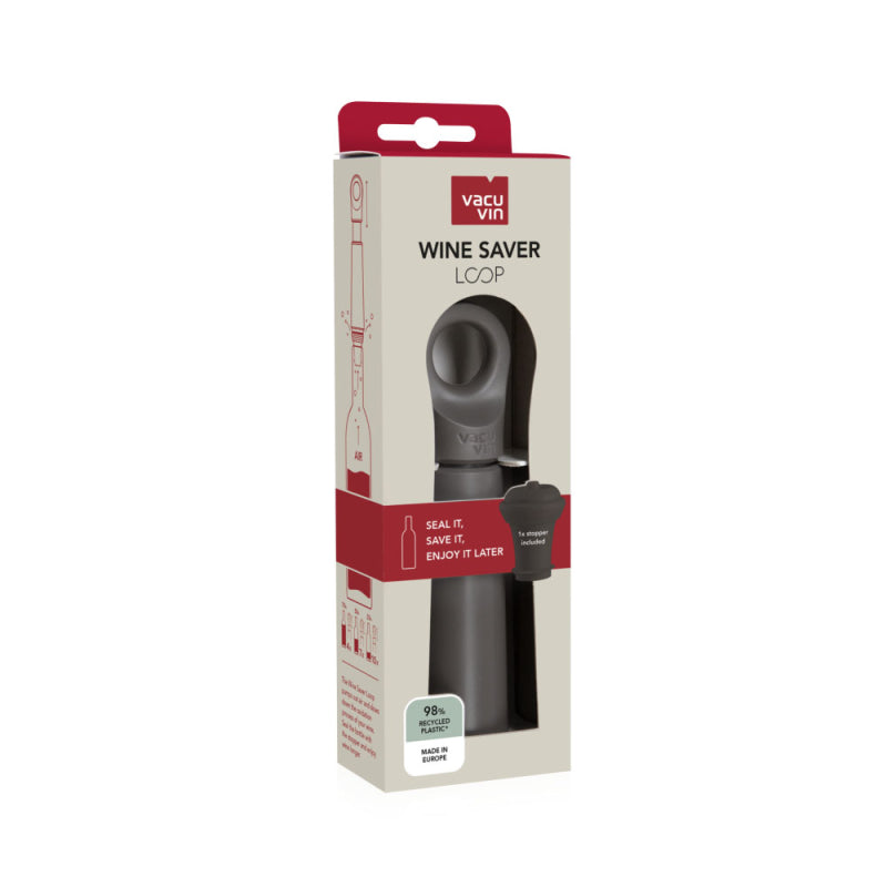 Bomba y Tapón de Vacío Vacu Vin Loop Graphite - Descorcha Chile