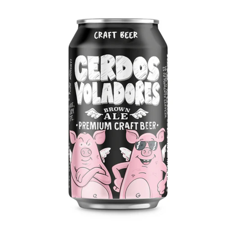 Cerveza Cerdos Voladores Brown Ale Lata 330ml - Descorcha Chile