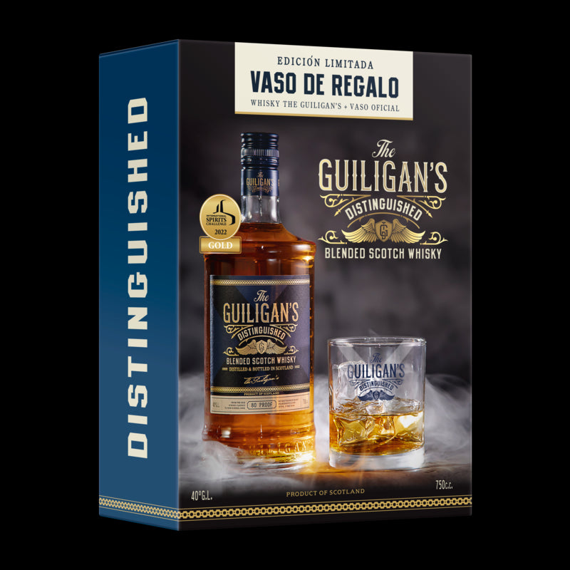 Pack Whisky The Guiligan's + Vaso - Descorcha Chile