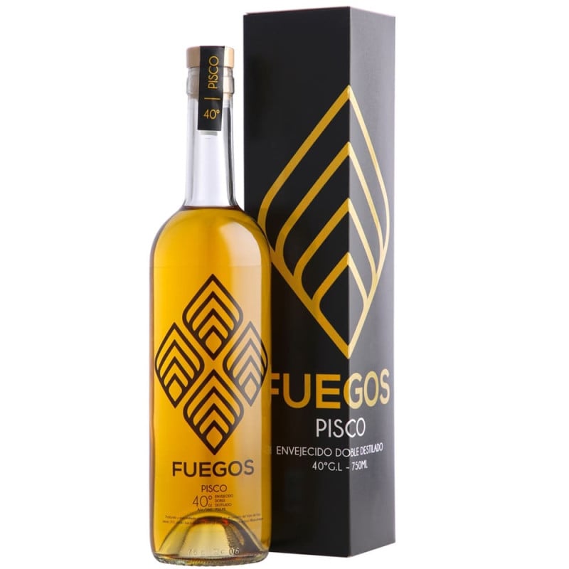 Pisco Fuegos Envejecido Doble Destilado - Descorcha Chile
