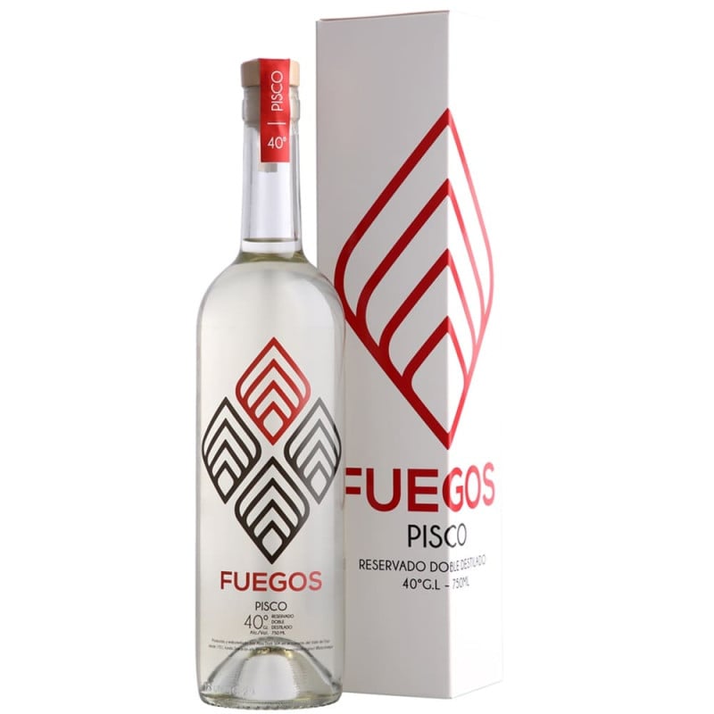 Pisco Fuegos Transparente Doble Destilado - Descorcha Chile