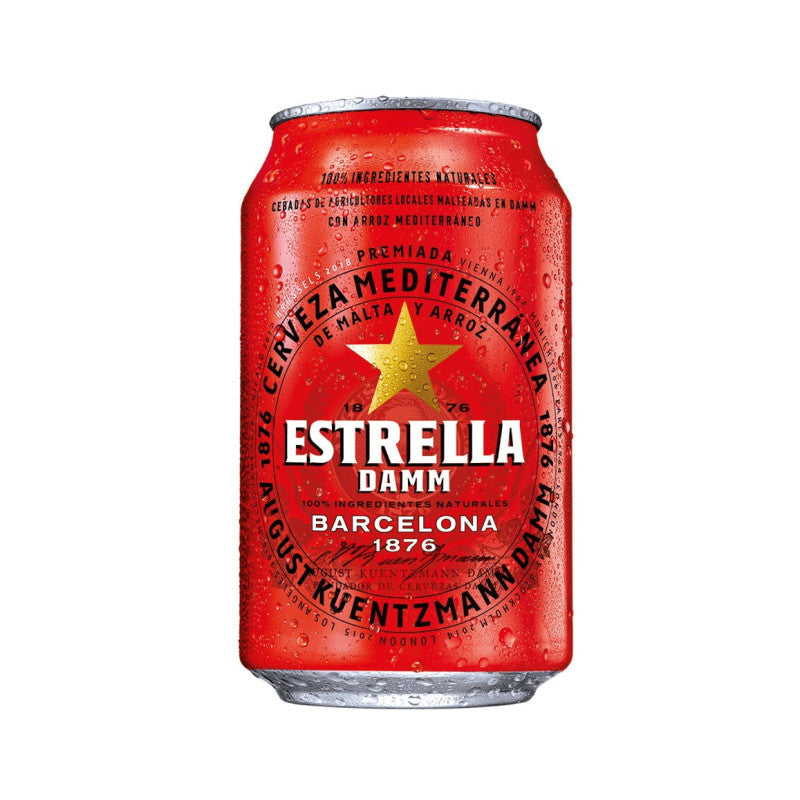 Estrella Damm Lager Lata 330 cc. - Descorcha Chile