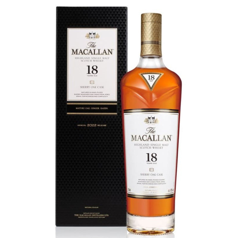 Whisky The Macallan 18 Años Sherry Oak - Descorcha Chile
